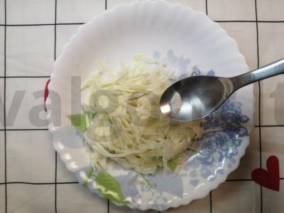 Tortilijos su vištiena ir kopūstais Žingsnis 4