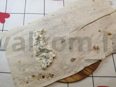 Tortilijos su vištiena ir kopūstais Žingsnis 7