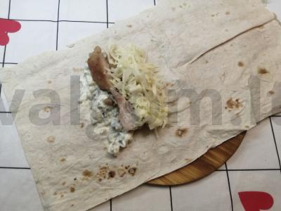 Tortilijos su vištiena ir kopūstais Žingsnis 8