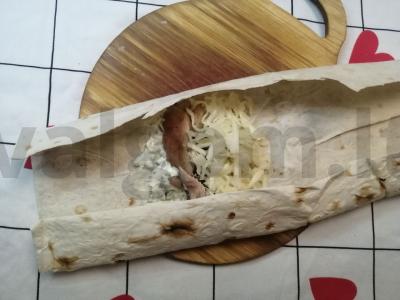 Tortilijos su vištiena ir kopūstais Žingsnis 9