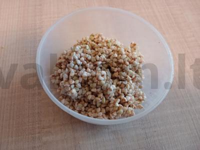 Žalios grikių košės su petražolėmis ir bananais Žingsnis 1