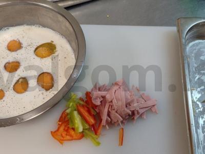 Omletas su daržovėmis ir kumpiu Žingsnis 2