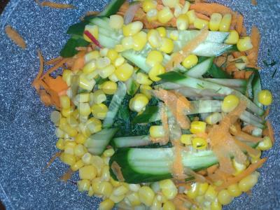 Salotas „Oranž“ su kukurūzais Žingsnis 4