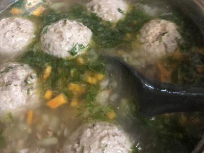 Grikių sriuba su meatballs Žingsnis 6