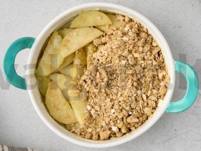 Obuolių krispas su avižomis Žingsnis 5