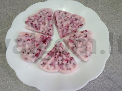 Šaldytas granatų desertas su vaisių varške Žingsnis 4