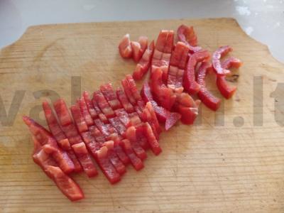 Daržovių salotas „Spalvingas rytas“ Žingsnis 1