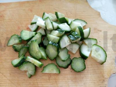 Daržovių salotas „Spalvingas rytas“ Žingsnis 3