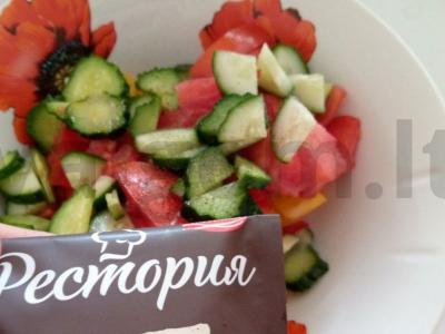 Daržovių salotas „Spalvingas rytas“ Žingsnis 5