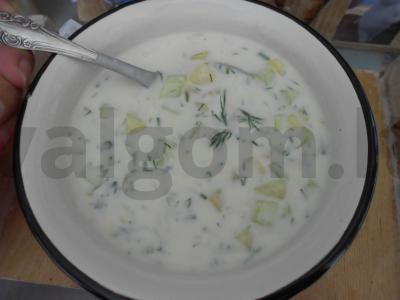 Lengva okroška su kefyru pagrindine nuotrauka