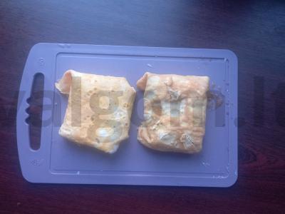 Kiaušinių blynai su grybais Žingsnis 6