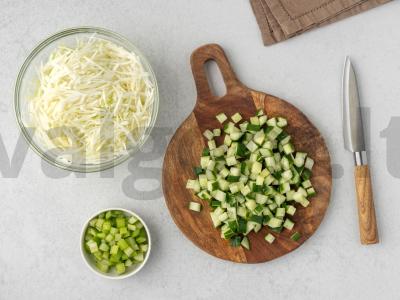 Lengvas žalias salotas Žingsnis 1