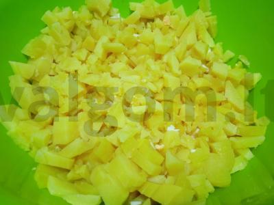 Okroška su beržų sultimis, rūkytomis dešromis ir majonezu Žingsnis 2