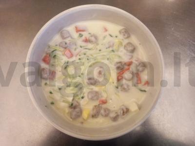 Okroška su kiaušiniu, sėlenomis ir kepta morkomis Žingsnis 7