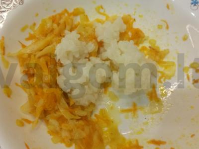 Trikampiai su kopūstais ir ryžiais Žingsnis 3