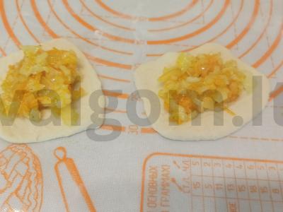 Trikampiai su kopūstais ir ryžiais Žingsnis 4