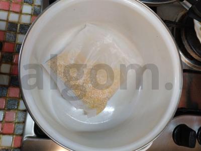 Kukurūzų košė su šonine aštriu sojų padažu Žingsnis 3