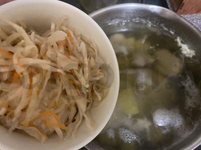 Borsčas su vištiena ir raugintais kopūstais Žingsnis 4