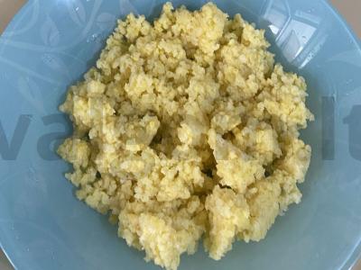 Kruopos iš sorų su jautiena ir keptu svogūnu Žingsnis 2