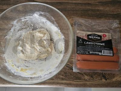 Namų dešrelės tešloje Žingsnis 3