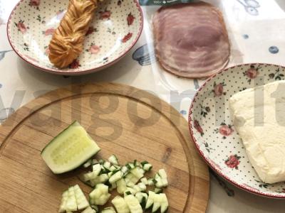 Mėsos konvertukai su varške Žingsnis 1