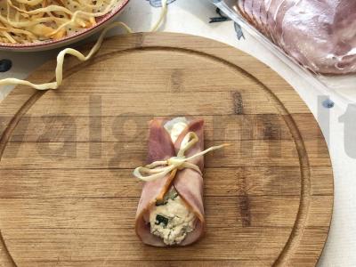 Mėsos konvertukai su varške Žingsnis 7