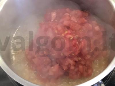 Pomidorų padažas su keptais pipirais Žingsnis 6