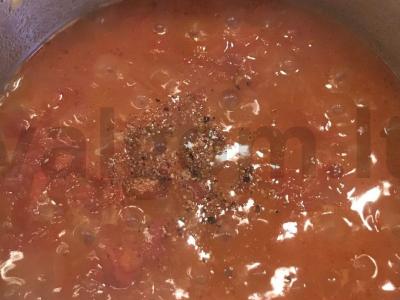 Pomidorų padažas su keptais pipirais Žingsnis 8