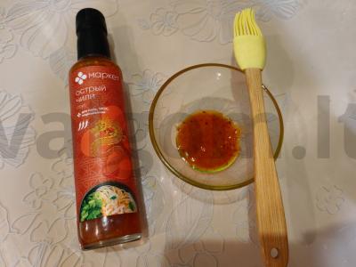 Mėsos pynė su spagečiais ir daržovėmis Žingsnis 12