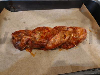 Mėsos pynė su spagečiais ir daržovėmis Žingsnis 13