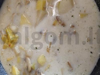 Grybų kremas su česnaku Žingsnis 9