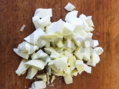 Pšenių košė su virtų kiaušiniu ir jūros kopūstais Žingsnis 2