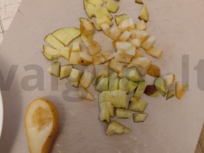 Avižų varškės pusryčiai su vaisiais Žingsnis 1