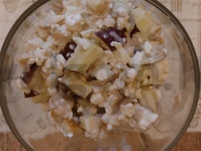 Avižų varškės pusryčiai su vaisiais Žingsnis 3