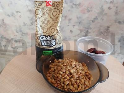 Veganiška „bulvė“ iš lęšių Žingsnis 1