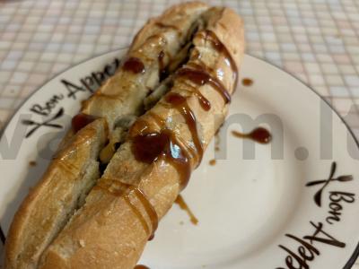 Krustingas bagetas su jūros gėrybėmis pagrindine nuotrauka