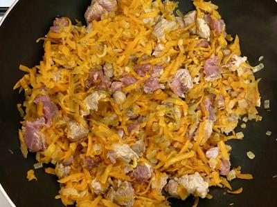 Spagečiai su kalakutiena pomidorų padaže Žingsnis 3