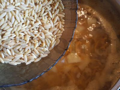 Sardinių ir orzo makaronų žuvies sriuba Žingsnis 4