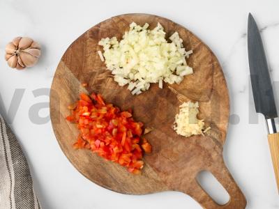 Bandelės su kiaušiniu pusryčiams Žingsnis 3