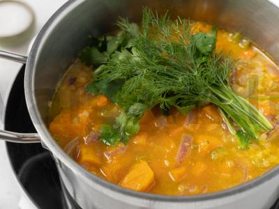 Moliūgų kreminė sriuba su lęšiais Žingsnis 6