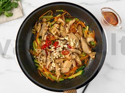 Krevetės su kiaušinių makaronais Žingsnis 8