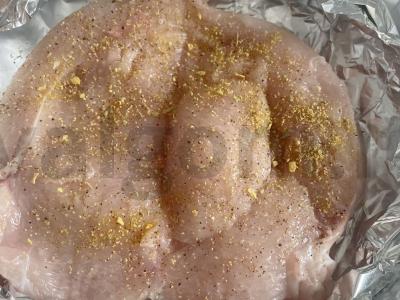 Vištienos krūtinėlės filė po sūriu „Mendelis“ Žingsnis 2