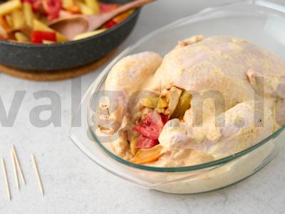 Įdaryta vištiena su daržovėmis orkaitėje Žingsnis 5