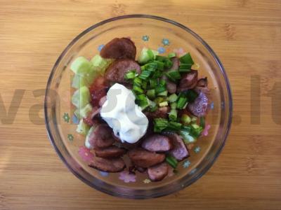 Salotas su dešra „Studentas“ Žingsnis 3