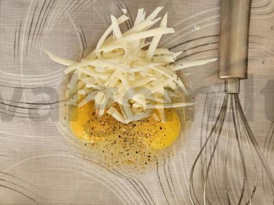 Omletas su sūriu ir špinatais Žingsnis 2