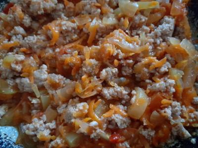 Bulvių sriuba su faršu ir lečo apkepu Žingsnis 4