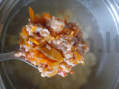 Bulvių sriuba su faršu ir lečo apkepu Žingsnis 5