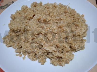 Kvinoja su pievagrybiais ir mocarela Žingsnis 3