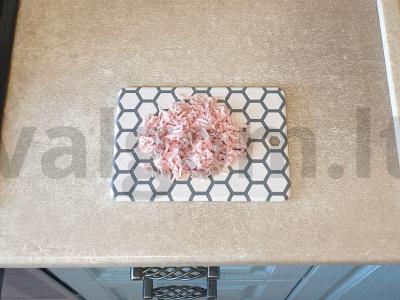 Švelnus omletas su virta dešra Žingsnis 3