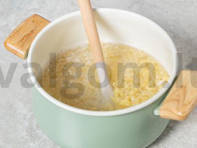Makaronai su sūriu Žingsnis 2